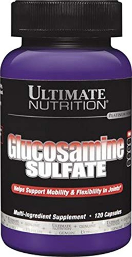 Ultimate Nutrition Glucosamine Sulfate Capsules, Help Support Mobility and Flexibility in Joints, Joint Supplement for Women & Men, 120 Capsules, 500mg