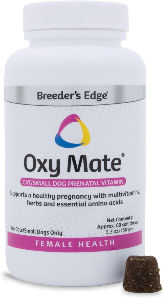 The Edge Oxy Matay Dogs i Cat Prenatadesades, devastats per a Gossos pregnant i gats Enriceds en Nutribles per a mares de salut i Litters, 60ct Gos petits i gats