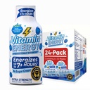 Vitamin Energy Blue Raspberry Twist Extra Strength Energy Shot, 24 Pack - Up to 7 Hrs, 260mg Natural Caffeine, Zero Sugar - Electrolytes + BCAAs, Hydration, B12 B6 Niacin, 1.93 fl oz, Keto Vegan