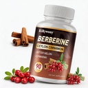 Berberine Supplement, Berberine with Ceylon Cinnamon Bitter Melon and Gymnama - 1500 MG Berberine HCL for Gut Health, 1 Pack 90Capsules