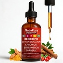 Halpilt Nutrapure Berberine Drops – Pure Berberine Liquid Supplement with Ceylon Cinnamon – Support Healthy Metabolism & Overall Wellness - Pure Extract Tincture, No Sugar, Vegan, Non-GMO – 2 fl oz