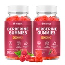 Berberine Gummies 2000mg-Natural High Potency Berberine HCL Supplement - Immune System & Metabolism Support - Vegan, Non-GMO - Delicious Raspberry Flavor (60 Count（Pack of 2）)