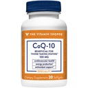 The Vitamin Shoppe CoQ-10 100mg - Heart & Cellular Energy | Ubiquinone Coenzyme Q10 | 30 Softgels | Statin Support