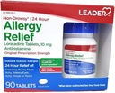 Leader 12 Hour Allergy Relief D-12, Non-Drowsy, Loratadine 5mg Extended Release Tablets, Antihistamine-Nasal Decongestant, Sinus Relief, Indoor and Outdoor, Counteract Allergy, 30 Tablets, (Pack of 6)