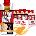 LABRADA Lean Body Ready-to-Drink Orange Creamsicle Protein Shake, 40g Protein, Whey Blend, 0 Sugar, Gluten Free, 22 Vitamins & Minerals, 17 Fl Oz (Pack of 12)