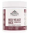 Nutrathrive Red Yeast Rice Complex 6 in 1 with CoQ10, Magnesium Glycinate, ALA, Flaxseed & Milk Thistle Daily Support (90 Capsules)