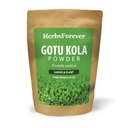 HerbsForever Gotu Kola Powder(Centella Asiatica)Leaves & Plant-Supports Intelligence, Calm & Skin Clear| Wild Harvested -Non GMO- 2X Potency | Ultra Clean |NO Sand & Mud| Steam Sterilized |8oz-1/2LBS