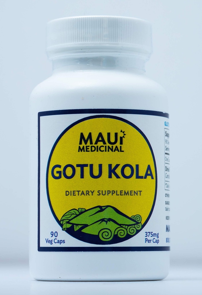 GOTU KOLA 90 Veggie Capsules - 375mg per Capsule "Organic Brahmi Centella asiatica "