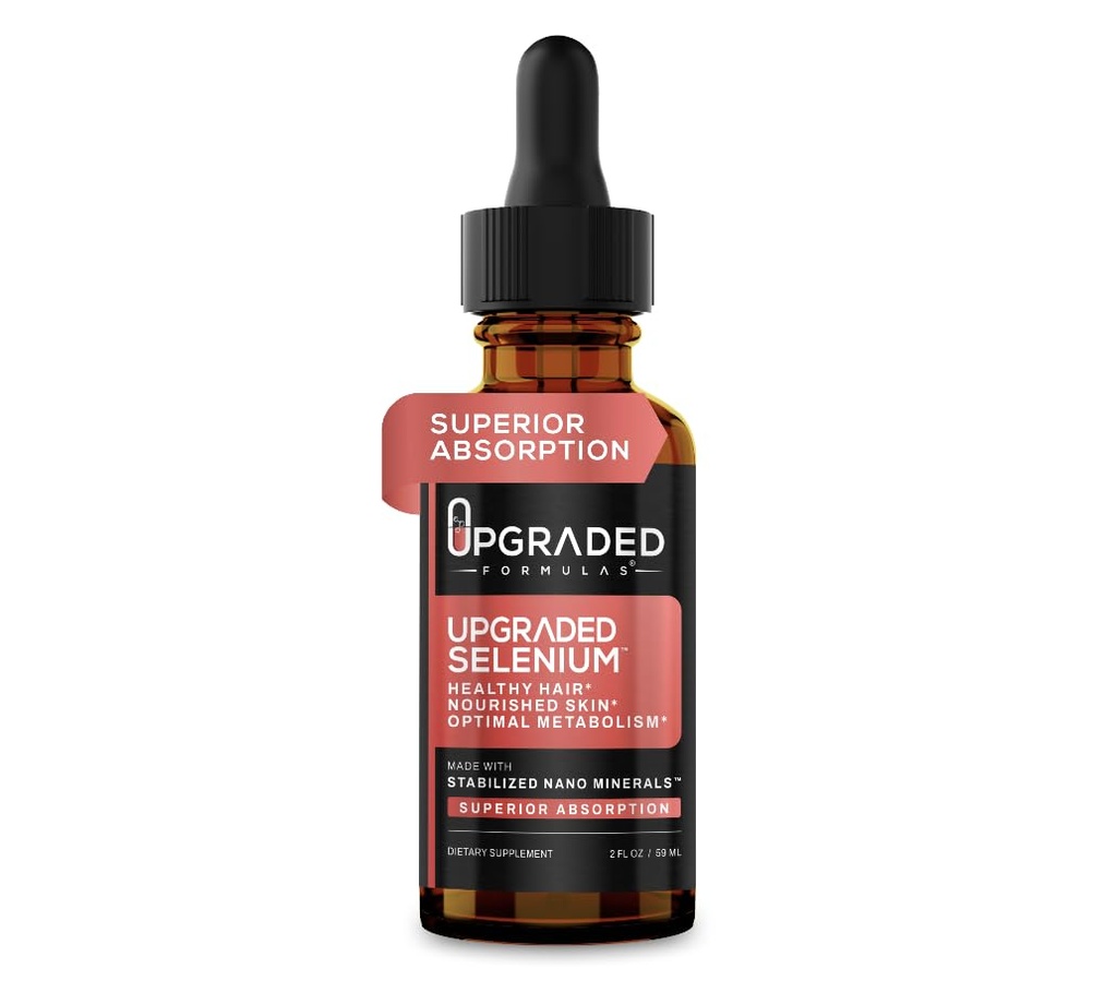 Upgraded Formulas Selenium Supplement with Liquid Nano Minerals - Healthy Hair, Nourished Skin and Optimal Metabolism - Organic, Vegan, Paleo (2 Fluid Ounces)