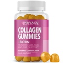 Collagen Gummies for Women and Men with 2500mcg Biotin, Zinc, Vitamin C & E - Hydrolyzed Collagen Gummies for Hair, Skin & Nail Support - Biotin and Collagen Gummies - Lemon Flavor - 30 Servings