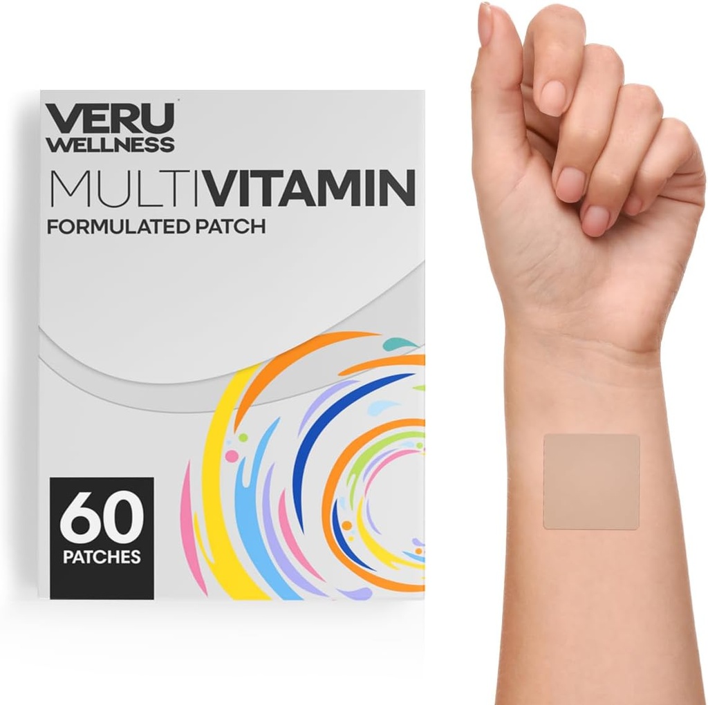 Veru Wellness Multi Vitamin Plus Daily Patch - Time Release Self Adhesive Patch, 8-10 hodín (60 počet)