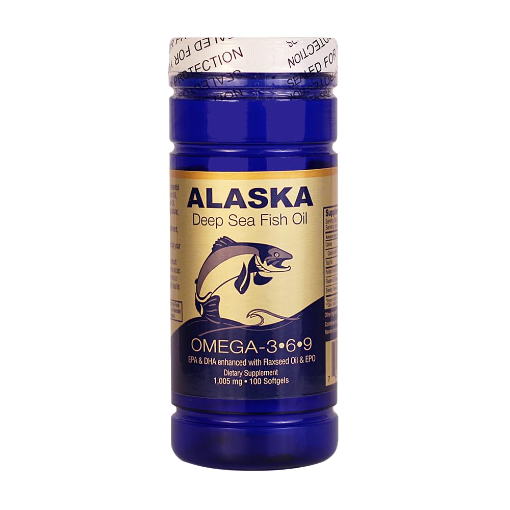 Alaska Deep Sea Fish Oil, Omega 3,6,9 1000 Mg 100 Softgels by NCB