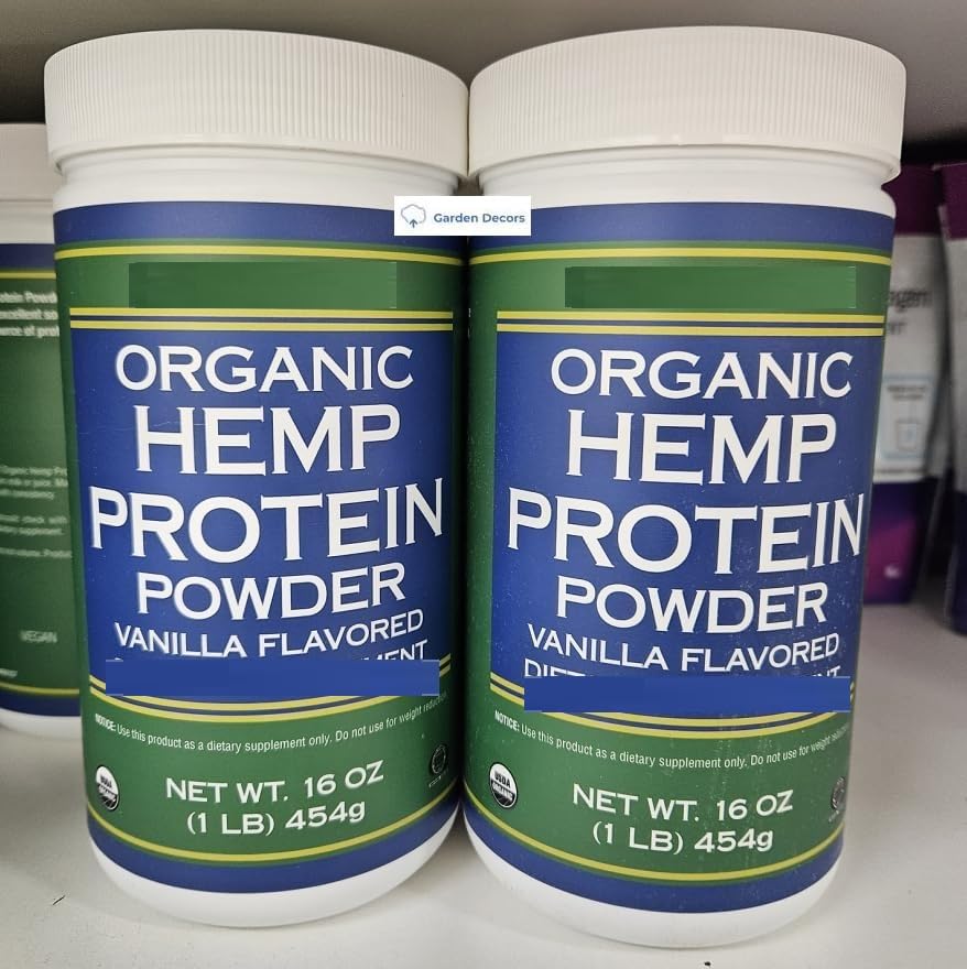 Trader Joe Organic Hemp Powder Vanilla Flavored 16oz 454g (Two Rolls)