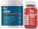Dr. Tobias Apple Cider Otet Gumries & Colon Sănătate în fiecare zi - Daily Digestive, Detox și Cleanse Suport cu ACV Gummies & Psyllium Husk Powder