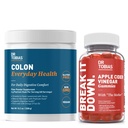 Dr. Tobias Apple Cider Vinegar Gummies & Colon Everyday Health - Daily Digestive, Detox and Cleanse Support with ACV Gummies & Psyllium Husk Powder