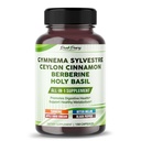 All-in-1 Gymnema Sylvestre Ceylon Cinnamon Berberine1, High Potency s for Digestive Health & Metabolism Support