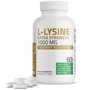 Bronson L-Lysine Extra Strength, High Potency 1000mg per Tablet Dietary Supplement 60 Vegetarian Tablets
