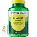 Spring Valley L-Lysine 1000mg Tablets, 100 Count | Essential Amino Acid Supplement for Daily Wellness + Luall’s Free Digital eBook