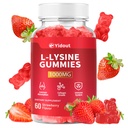 L-Lysine 1000mg Gummies for Immune Support & Skin Health -Chewable Lysine Supplement for Adults, Sugar-Free, Natural Strawberry Flavor, Gluten-Free (60 Count（Pack of 1）)