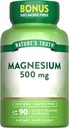 La verdad de la naturaleza Magnesium Oxide 500mg Capsules ← 90 Conde ← No Gluten Suplemento de alta resistencia