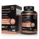 MasterMedi Shilajit 500mg – Himalayan Extract Standardized to Fulvic Acid – Energy, Stamina & Vitality Support – 30 Vegan Capsules – Non-GMO, Gluten-Free, No Fillers