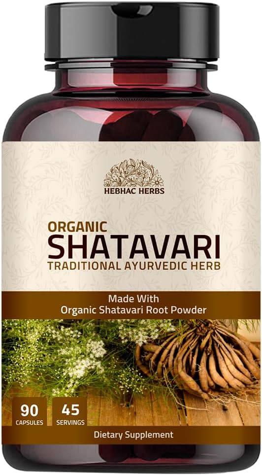 Shatavari Capsule 1000mg | Realizzati con Organic Shatavari 45 Day Supply | ayurvedic Herb per Vata & Pitta, (90 Capsule)