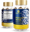 Prime Code [ 3 in 1] Psyllium Husk Capsule con Citrato di Magnesio e Vitamina C | Psyllium Husk Capsule 1000mg | Citrato di Magnesio 200mg | Vitamina C 250mg | Non OGM | Gluten & Soy Free | Vegan