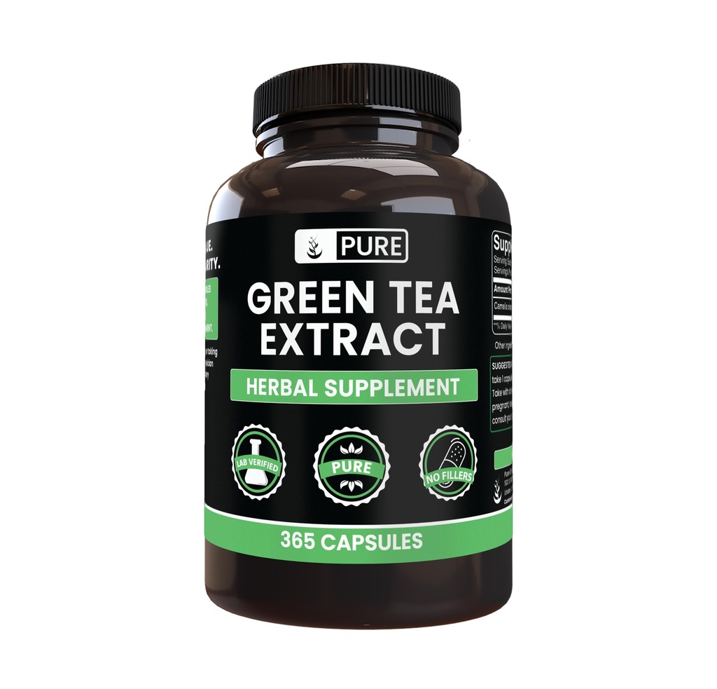 Pure Original Ingredients Green Tea Extract (365 Capsules) No Magnesium Or Rice Fillers, Always Pure, Lab Verified