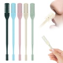 2-in-1 Nasal Hair Cutter, New Double Sided Nose Hair Knife for Men Women, 360° Rotating Nose Hairs Trimmer, Portable Manual Nostril Hair Remover Travel Essentials (5 PCS)