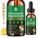 (2 Pack) Potassium Magnesium Supplement for Immune Health & Muscle Support, High Absorption, Triple Magnesium Complex with Glycinate, Taurate, Citrate and Potassium, Pineapple Flavour, 1 Fl Oz