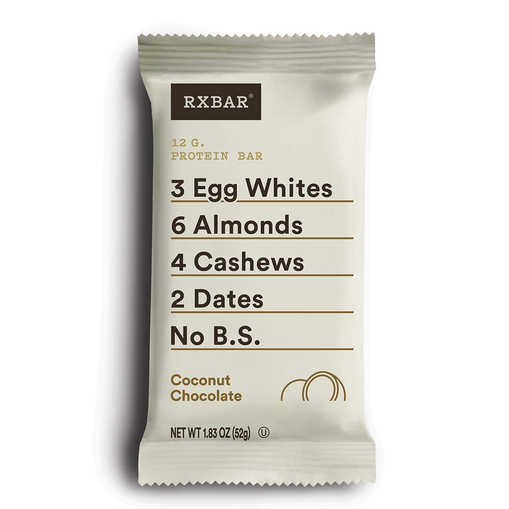 RXBAR, Coconut Chocolate, Protein Bar, 1.83 Ounce (Pack of 12), High Protein Snack