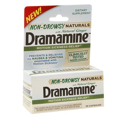 Dramamine Non-Drowsy Naturals Motion Sickness Relief Capsules 18 ea