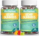 2 Pack Hemp Gummies, 1.500,000 Extra Okrepiti organske konoplje Gummies, Hemp dodatek Gummie z izvlečkom konopljinega olja, 120 Gummies
