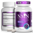 NMN Supplement 1000mg Per Serving, 14-in-1 with TMG, Urolithin A, Resveratrol, Glutathione, Gotu Kola for Men Women, NMNH Alternative & NAD+ Supplement Precursor, Supports Energy & NAD+ Level, 90