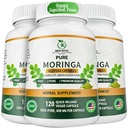 Organic Moringa Capsules 800mg for Energy, Immune Support, Gut Health & Powerful Green Superfood, Rich In Antioxidants, Essential Vitamins & Amino Acids, Non-GMO & Gluten Free (360 Count Pack of 3)