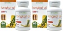 VH Nutrition TONGKAT ALI | Extra Strength Hormone Support for Men* | 200 to 1 Blend Standardized Eurycoma Longifolia (LongJack) Extract Powder | 60 Capsules (Pack of 2)