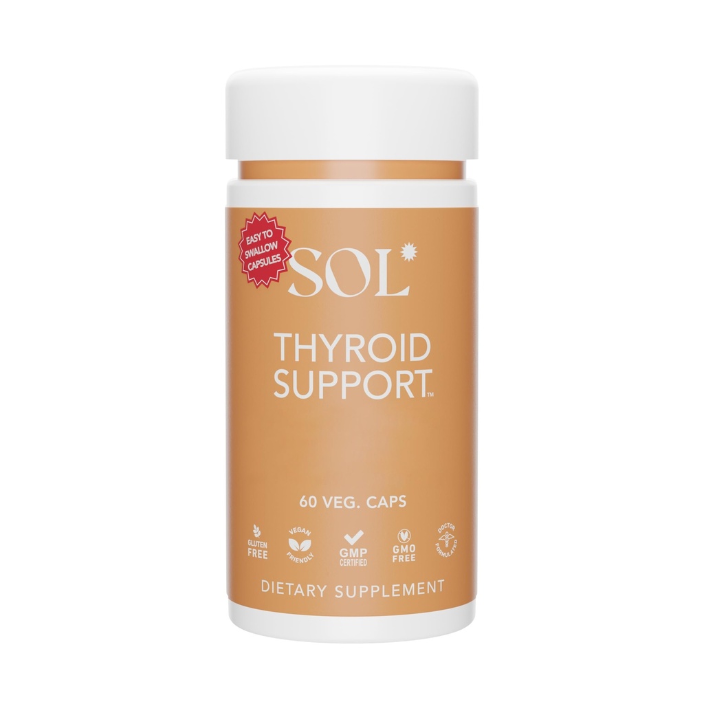 Thyroid Support Supplement - Advanced Thyroid Health Support, Metabolism Booster, Mental Clarity - Ashwagandha, Ginger, Adaptogens, Magnolia Bark, Turmeric Blend - 60 Veggie Capsules