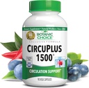 Botanic Choice CircuPlus 1500 - Supplément pour la santé cardiaque et la circulation et le soutien de la veine - Vitamine B1, Cayenne Pepper, Hawthorn, Ginkgo Biloba pour adultes hommes et femmes (90 capsules)