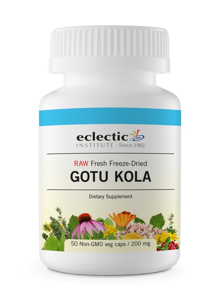 Eclectic Gotu Kola Cog Freeze Dried Vegetables with Glass, Blue, 50 Count