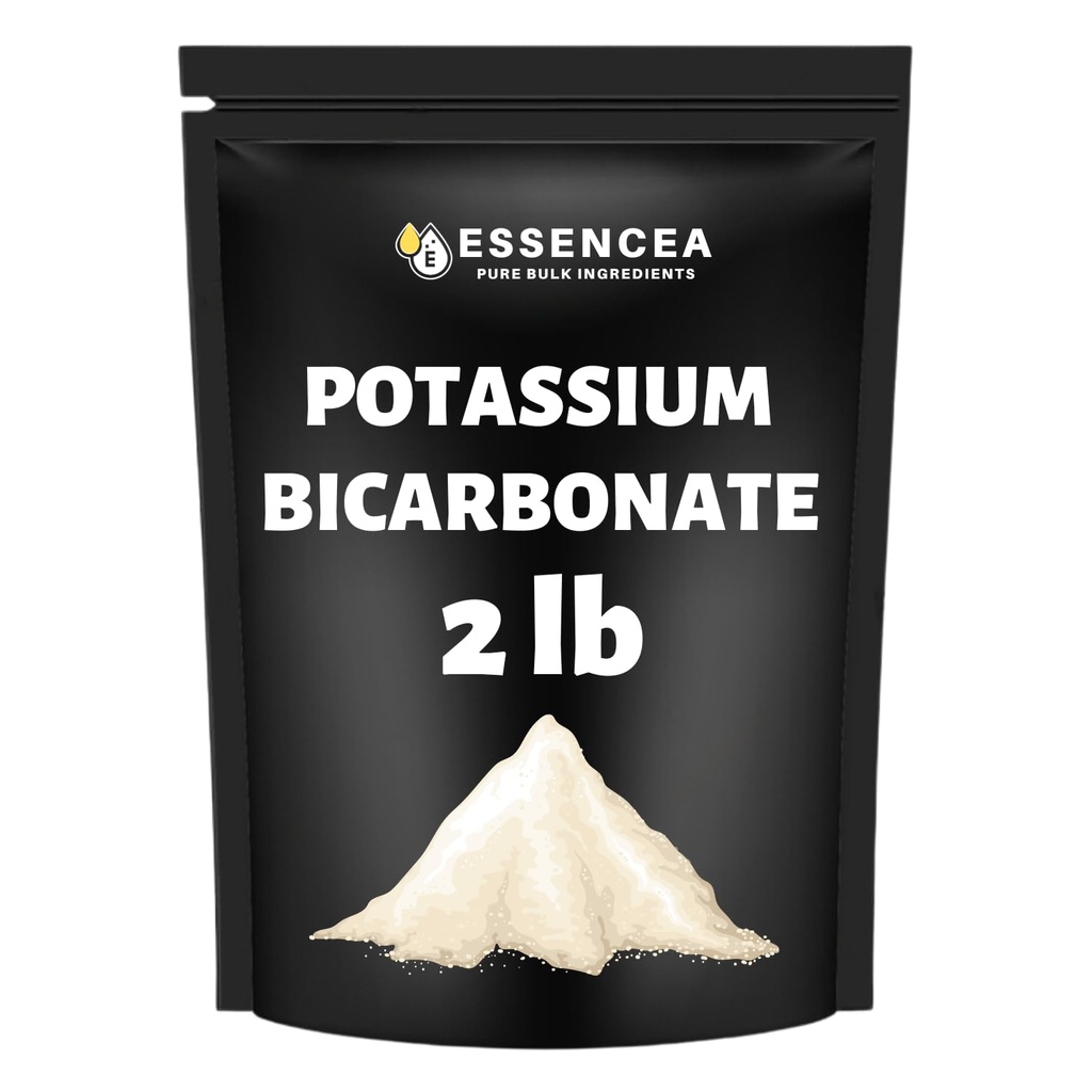 Potassium Bicarbonate 2lb by Essencea Pure Bulk Ingredients | Electrolyte and Leavening | Pure & Undiluted Potassium Supplement
