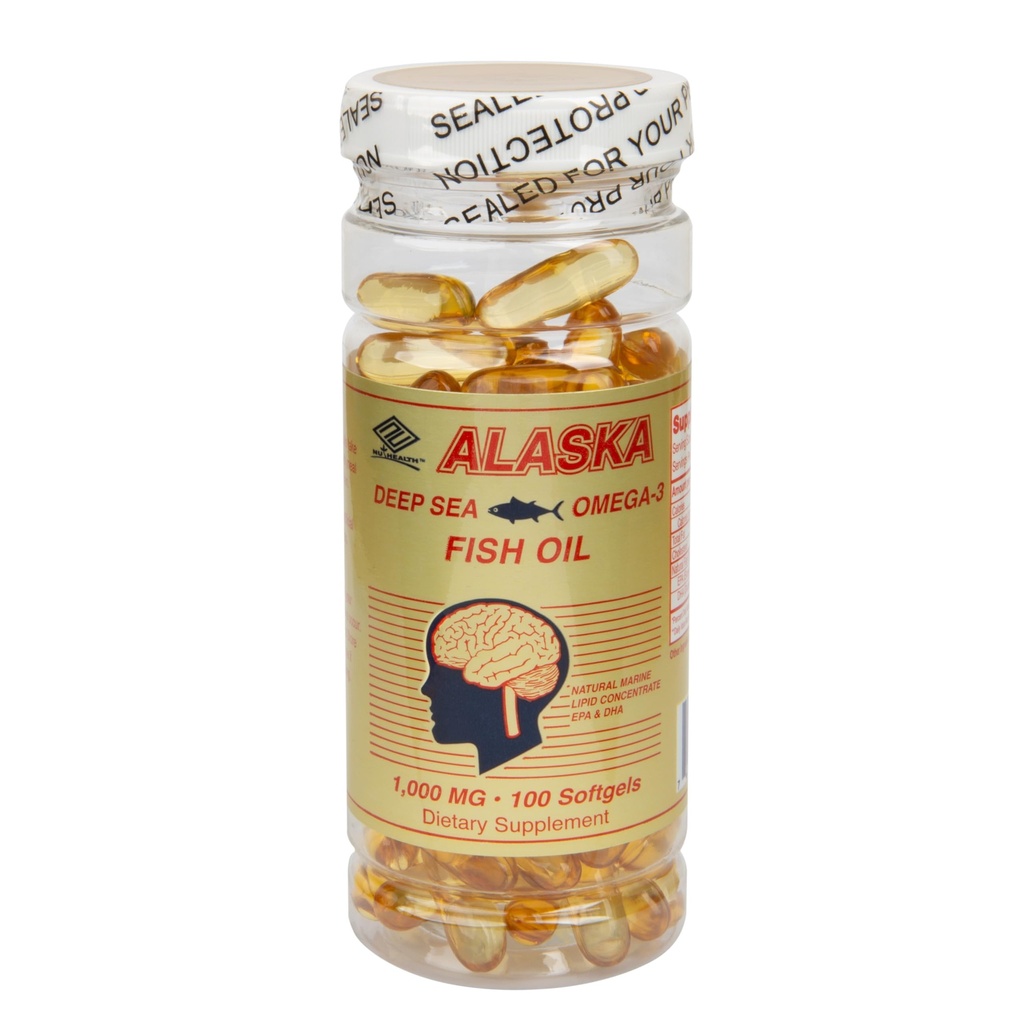 Alaska DEEP SEA Omega-3 Fish Oil 1,000 MG 100 SOFTGELS