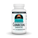 Source Naturals Charcoal, 260 mg - 200 Vegetarian Capsules | 100% Pure Activated Vegetarian Digestive Aid