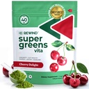 Rewind Best Tasting Super Greens Powder with 40+ Superfoods – Delicious Daily Green Powder with Vitamin B12, Zinc, Vitamin C, Magnesium & Calcium – Green Juice Superfood Mix - Cherry Flavor