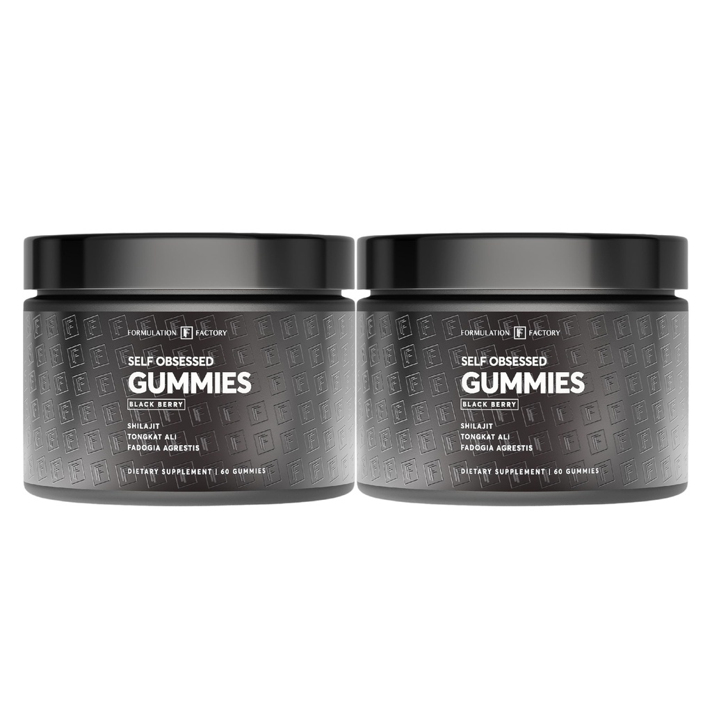 Self Obsessed Shilajit Gummies for Men, Tongkat Ali + Fadogia Agrestis Supplement, Energy, Strength, Drive & Vitality Support, Natural Masculinity Formula (2 Month Supply – 120 Count, Pack of 2)