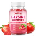 L-Lysine 1000mg Gummies, Chewable Lysine Supplement for Adults & Kids Immune Support, Essential Amino Acid, Vegetarian, Non-GMO, Sugar-Free, Gluten Free, Strawberry Flavor, 60 Counts