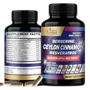 Cadane Ceylon Cinnamon, Berberine, Quercetin Supplement - Support Heart, Body, Digestive & Immunity - 10in1 with Milk Thistle, Turmeric, Apple & More - 90 Veggie Capsules