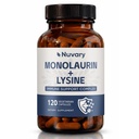 Monolaurin Lysine Capsules, Coconut-Derived Monolaurin & Amino Acid Supplement, Restored Energy, Vegan, GMO-Free, Gluten-Free, 120 Capsules