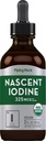 Piping Rock Nascent Jod Drops Organic Measures 124; 2 fl oz Measures 124; Liquid Vegan Supplement Measures 124; Non- GMO, Gluten Free