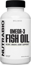 NutraBio Omega 3 Fischöl-Ergänzungen, 2.000mg, 400 Softgels - EPA DHA Omega 3 Fettsäure-Ergänzung, um ein gesundes Herz zu unterstützen