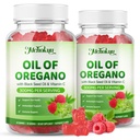 Oil of Oregano with Black Seed Oil, 2-in-1 Black Seed Oil Supplement for Women & Men Support Antioxidant Health, Sugar Free & Vegan Raspberry Herbal Gummies, 120 Count